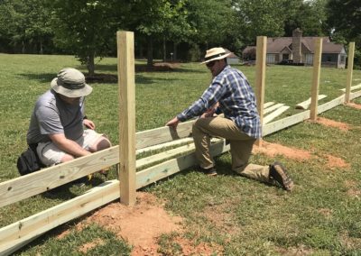 building a fence for the little white house